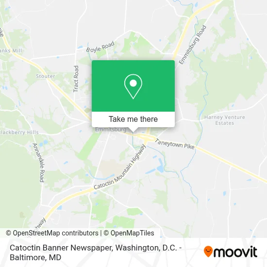 Catoctin Banner Newspaper map