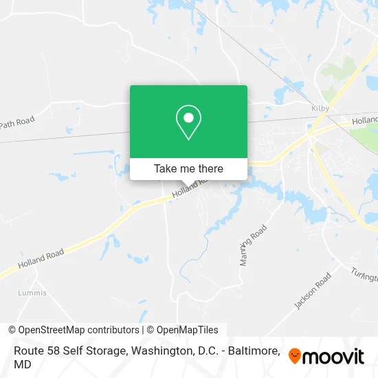 Route 58 Self Storage map