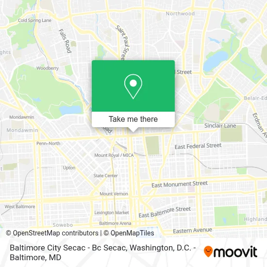 Baltimore City Secac  -  Bc Secac map