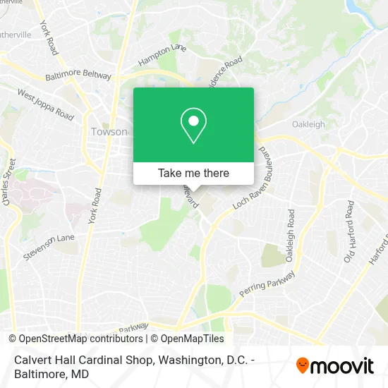 Calvert Hall Cardinal Shop map