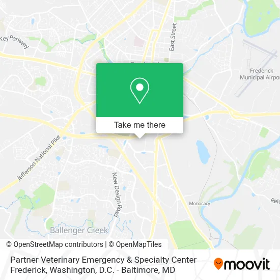 Partner Veterinary Emergency & Specialty Center Frederick map