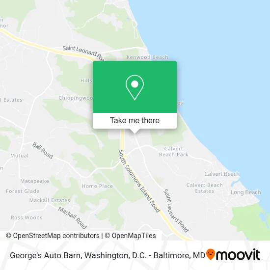 George's Auto Barn map