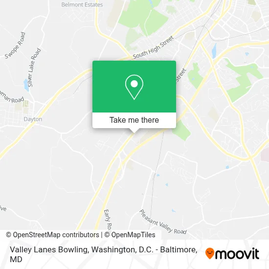 Valley Lanes Bowling map