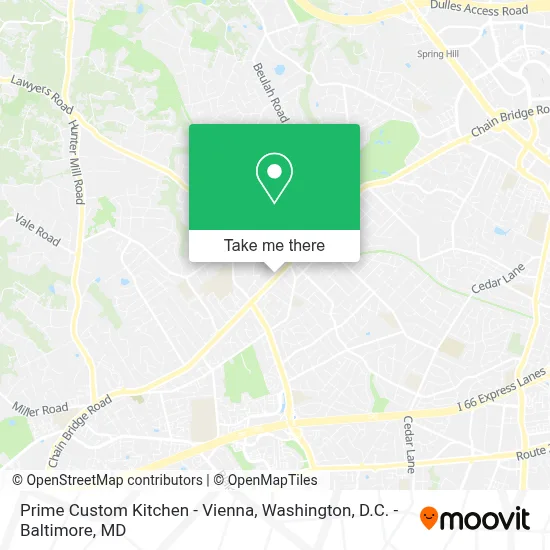 Prime Custom Kitchen - Vienna map