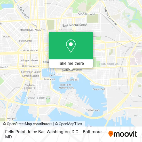 Fells Point Juice Bar map