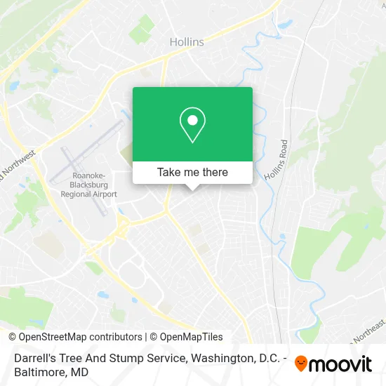 Darrell's Tree And Stump Service map