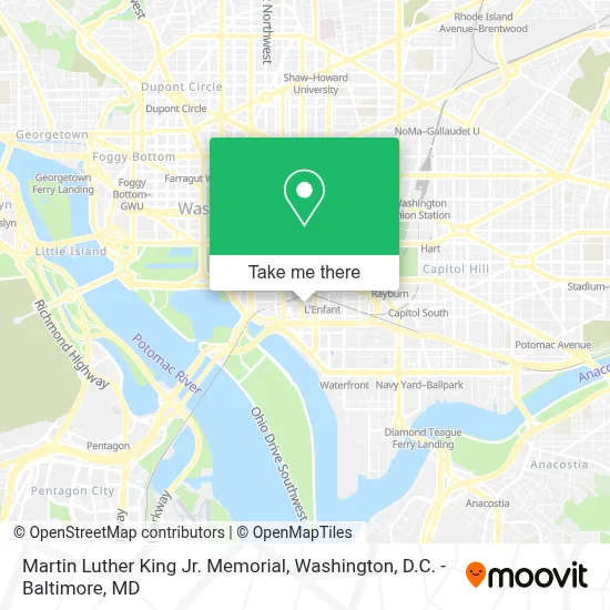 Martin Luther King Jr. Memorial map