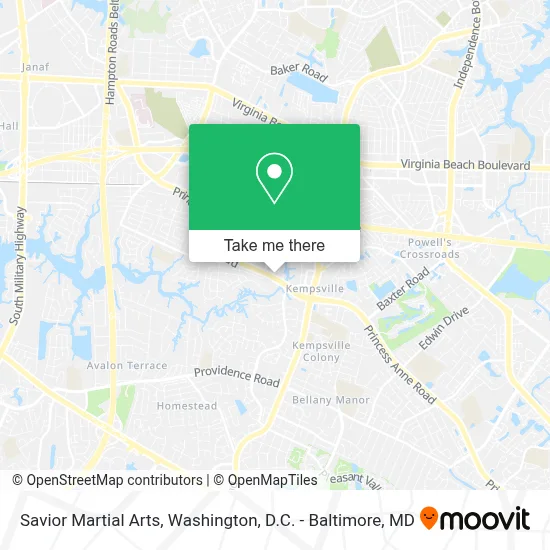 Savior Martial Arts map