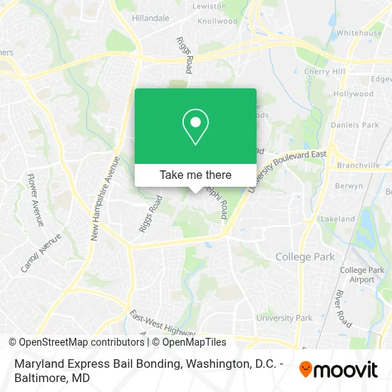 Maryland Express Bail Bonding map
