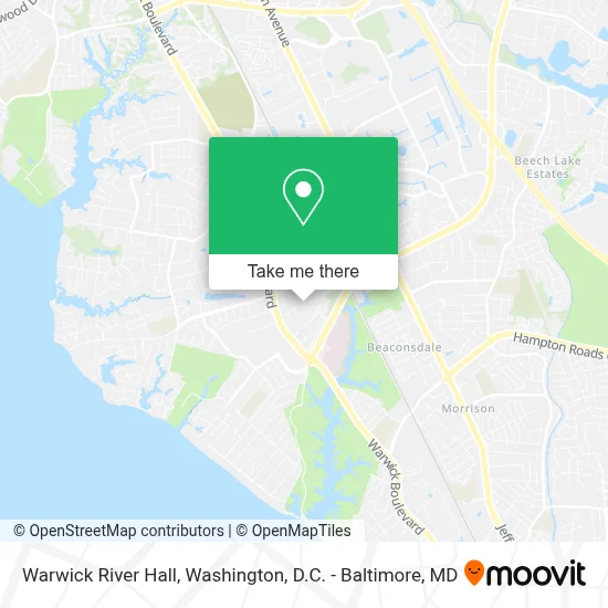 Warwick River Hall map