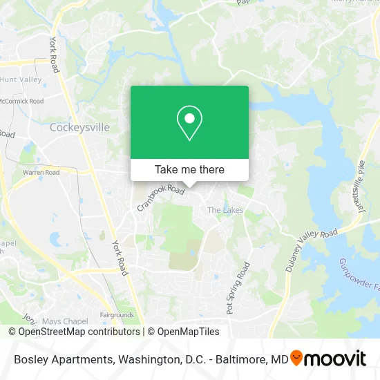 Bosley Apartments map