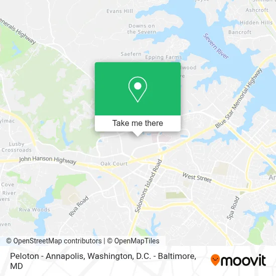Peloton - Annapolis map