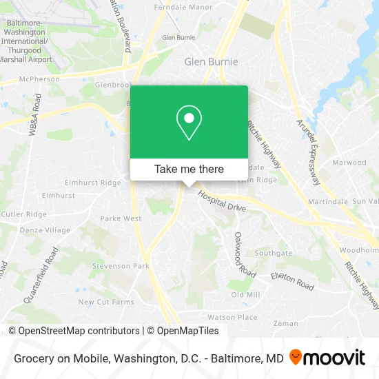 Grocery on Mobile map