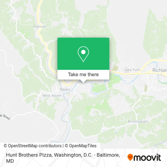 Hunt Brothers Pizza map