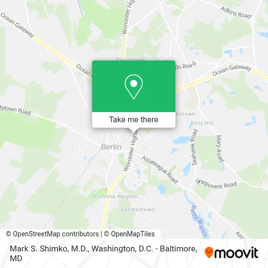 Mark S. Shimko, M.D. map