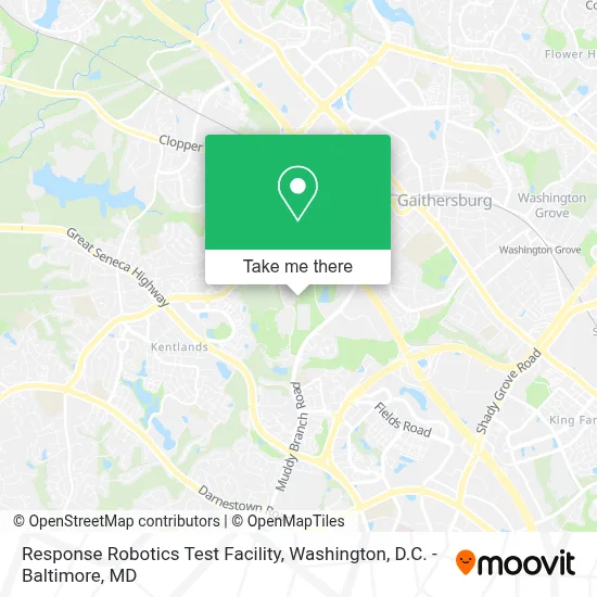Response Robotics Test Facility map