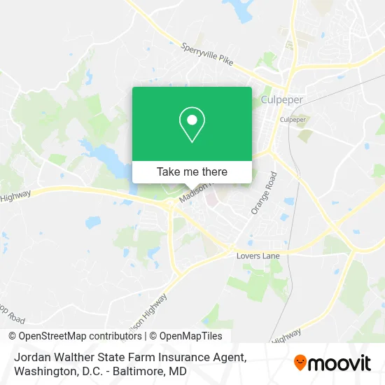 Jordan Walther State Farm Insurance Agent map