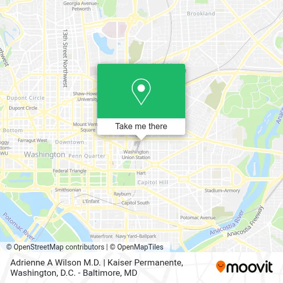 Adrienne A Wilson M.D. | Kaiser Permanente map