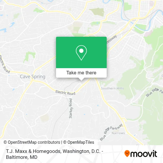 T.J. Maxx & Homegoods map