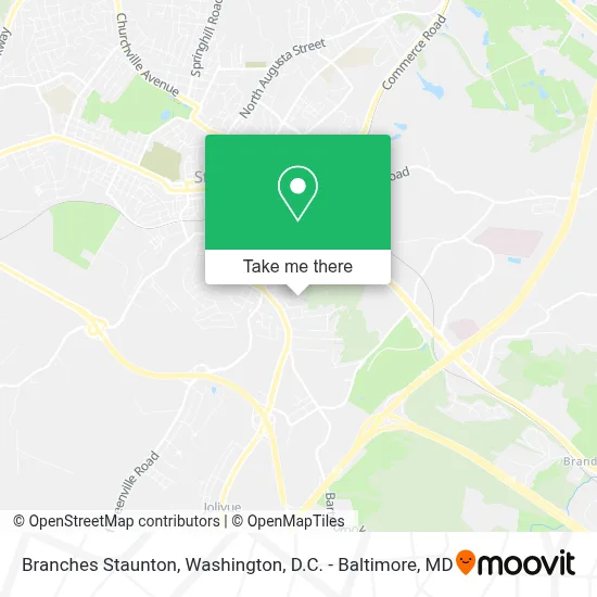Branches Staunton map