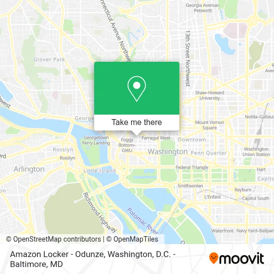 Amazon Locker - Odunze map
