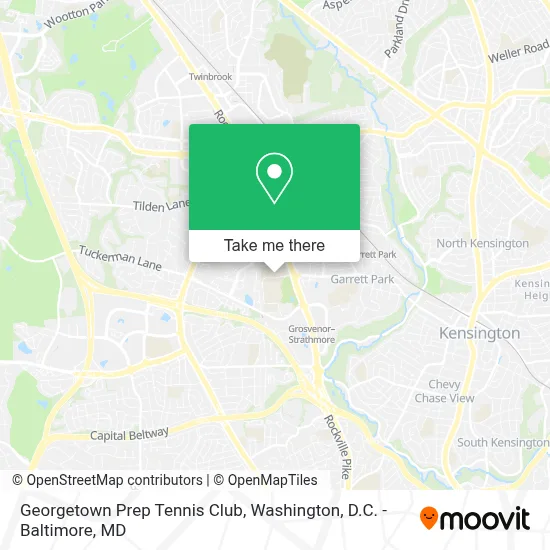 Georgetown Prep Tennis Club map