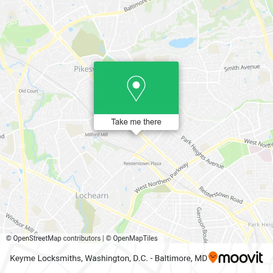 Keyme Locksmiths map