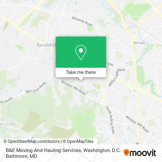 B&E Moving And Hauling Services map