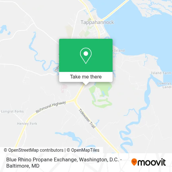 Blue Rhino Propane Exchange map