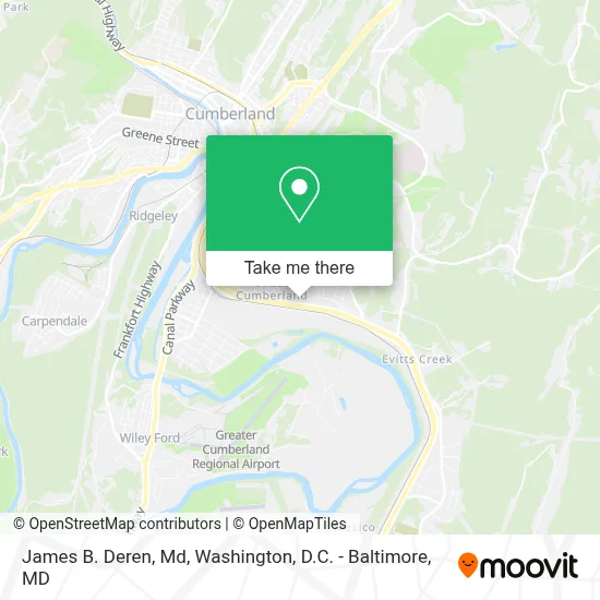 James B. Deren, Md map