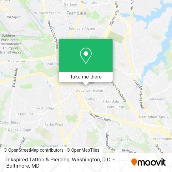 Inkspired Tattoo & Piercing map