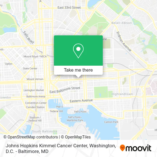 Johns Hopkins Kimmel Cancer Center map