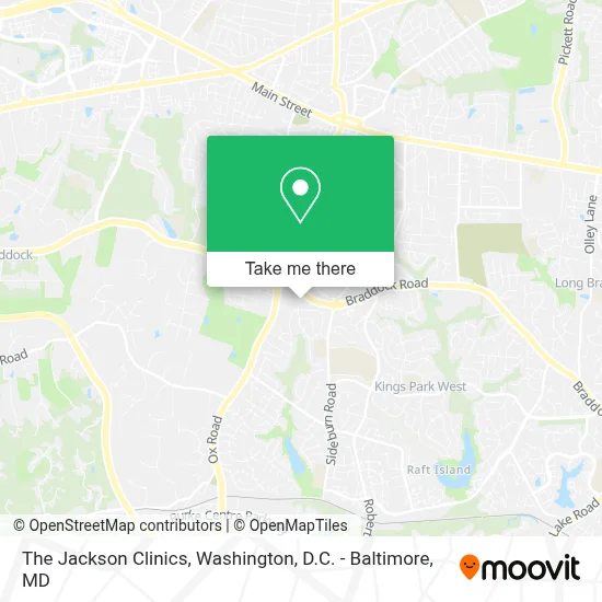 The Jackson Clinics map