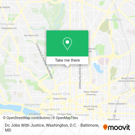 Dc Jobs With Justice map