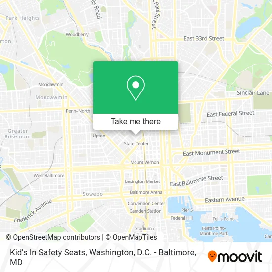 Kid's In Safety Seats map