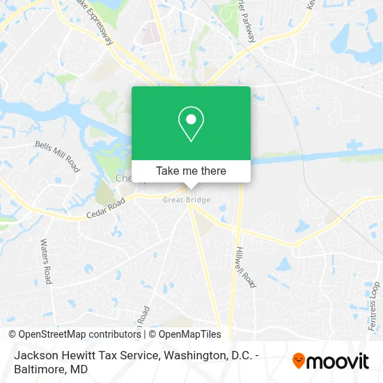 Jackson Hewitt Tax Service map