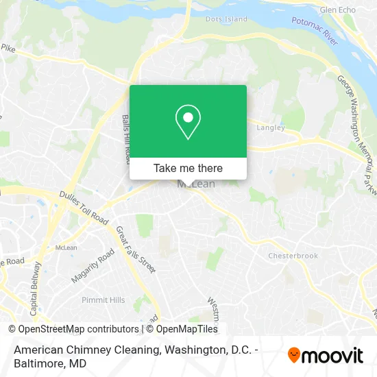 American Chimney Cleaning map