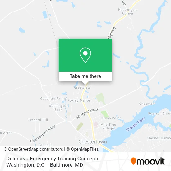 Delmarva Emergency Training Concepts map