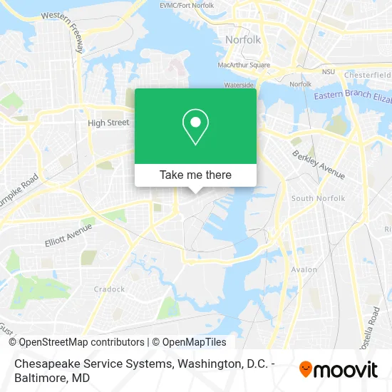 Chesapeake Service Systems map