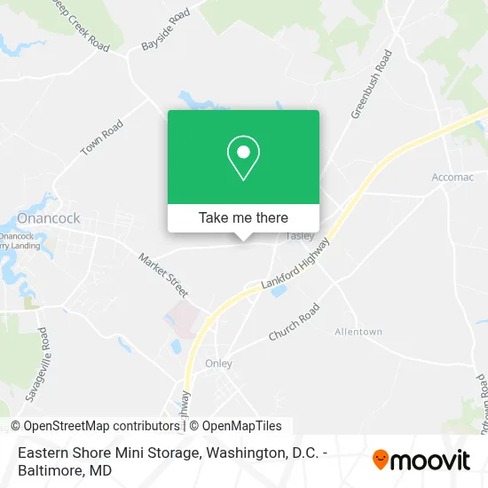 Eastern Shore Mini Storage map