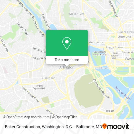 Baker Construction map