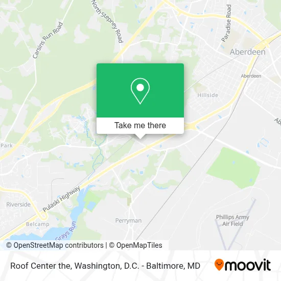 Roof Center the map