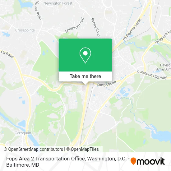 Fcps Area 2 Transportation Office map