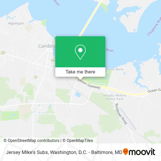 Jersey Mike's Subs map