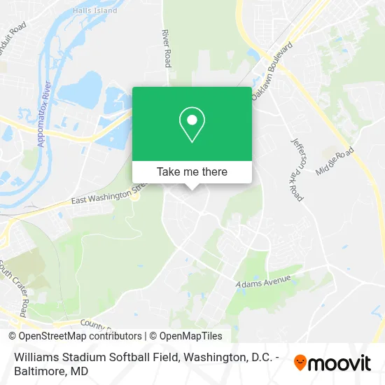 Williams Stadium Softball Field map