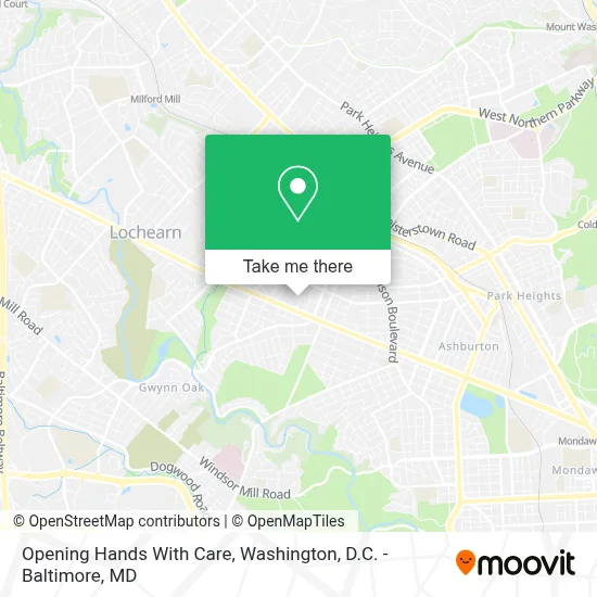 Opening Hands With Care map
