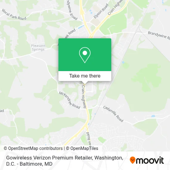 Gowireless Verizon Premium Retailer map