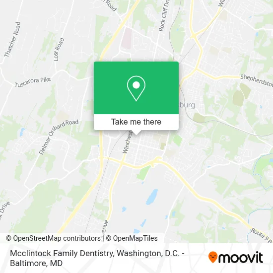 Mcclintock Family Dentistry map