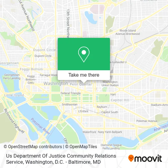 Us Department Of Justice Community Relations Service map