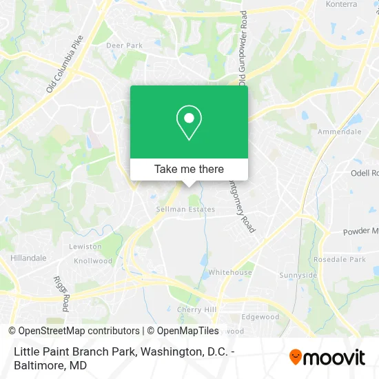 Little Paint Branch Park map